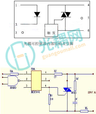 光耦合双向可控硅驱动器电路.jpg 光耦合双向可控硅驱动器电路.jpg